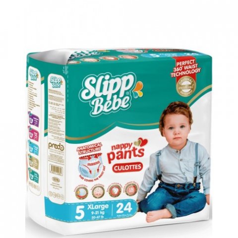 Slipp bebe Трусики 5 (9-21 кг) 24 шт Slipp bebe Трусики 5 (9-21 кг) 24 шт