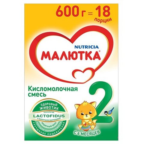 Смесь Малютка 2 кисломолочная 600г с 6 месяцев Смесь Малютка 2 кисломолочная 600г с 6 месяцев