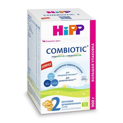 Смесь молочная Hipp 2 Combiotic 900г с 6месяцев Смесь молочная Hipp 2 Combiotic 900г с 6месяцев