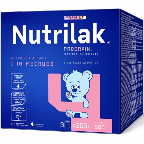 Смесь молочная Nutrilak Premium 4 900г с 18месяцев Смесь молочная Nutrilak Premium 4 900г с 18месяцев