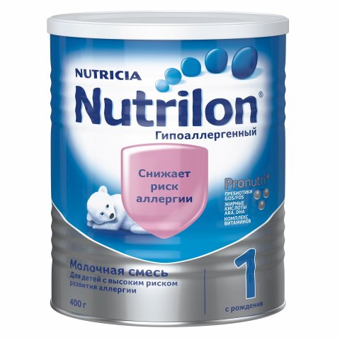 Смесь молочная Nutrilon 1 гипоаллергенная с 0 месяцев 400г Смесь молочная Nutrilon 1 гипоаллергенная с 0 месяцев 400г