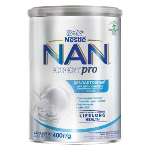 Смесь NAN безлактозная 400г с 0 до 6мес Смесь NAN безлактозная 400г с 0 до 6мес