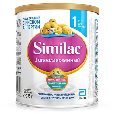 Смесь Similac 1 гипоаллергенный 375г с 0месяцев Смесь Similac 1 гипоаллергенный 375г с 0месяцев