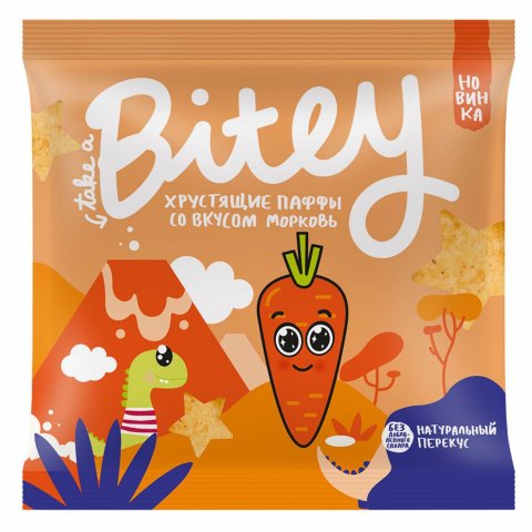 Снек Take a Bitey паффы мультизлаковые морковь 20г Снек Take a Bitey паффы мультизлаковые морковь 20г