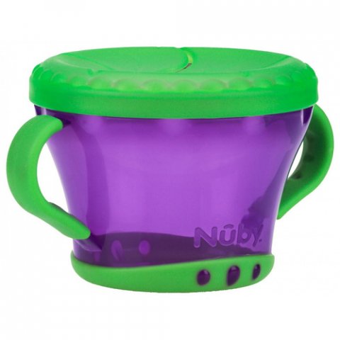 Снековая Чашка Для Твердых Продуктов Nuby, фиолетовый Снековая Чашка Для Твердых Продуктов Nuby, фиолетовый