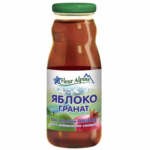Сок Fleur Alpine Органик яблоко-гранат 0.2л с 8 месяцев Сок Fleur Alpine Органик яблоко-гранат 0.2л с 8 месяцев