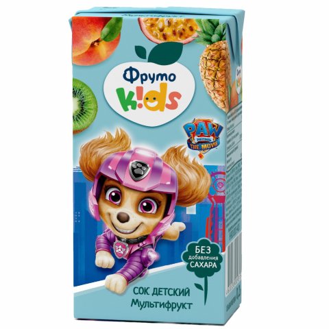 Сок ФрутоKids ФрутоKids мультифрукт 0.2л с 8месяцев Сок ФрутоKids ФрутоKids мультифрукт 0.2л с 8месяцев