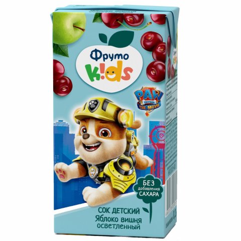Сок ФрутоKids ФрутоKids яблоко-вишня осветленный 0.2л с 5месяцев Сок ФрутоKids ФрутоKids яблоко-вишня осветленный 0.2л с 5месяцев