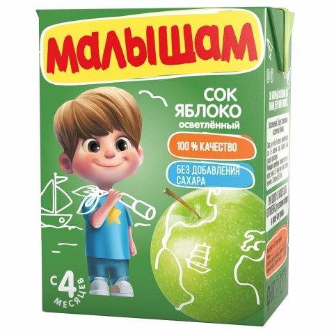 Сок ФрутоНяня Малышам яблоко осветленный 0,2л Сок ФрутоНяня Малышам яблоко осветленный 0,2л