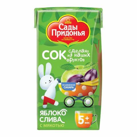 Сок Сады Придонья яблоко-слива 0.125 с 5месяцев Сок Сады Придонья яблоко-слива 0.125 с 5месяцев