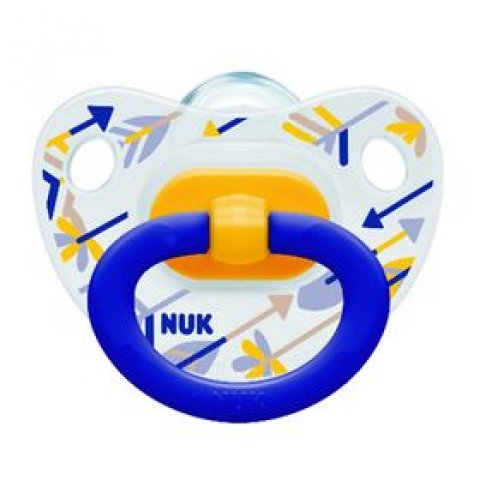 Соска-пустышка NUK силиконовая ортодонтическая Classic Happy Days, от 0 до 6 мес Соска-пустышка NUK силиконовая ортодонтическая Classic Happy Days, от 0 до 6 мес