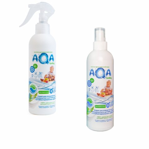 Спрей для очищения всех поверхностей AQA baby с антибактериальным эффектом 300мл с 0месяцев в ассортименте Спрей для очищения всех поверхностей AQA baby с антибактериальным эффектом 300мл с 0месяцев в ассортименте