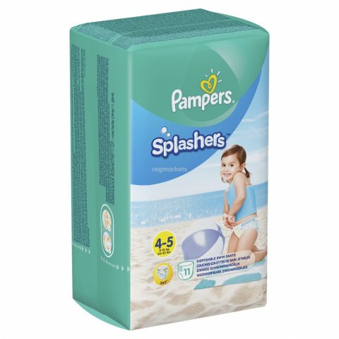 Трусики для плавания Pampers Splashers 4-5 9-15кг 11шт Трусики для плавания Pampers Splashers 4-5 9-15кг 11шт