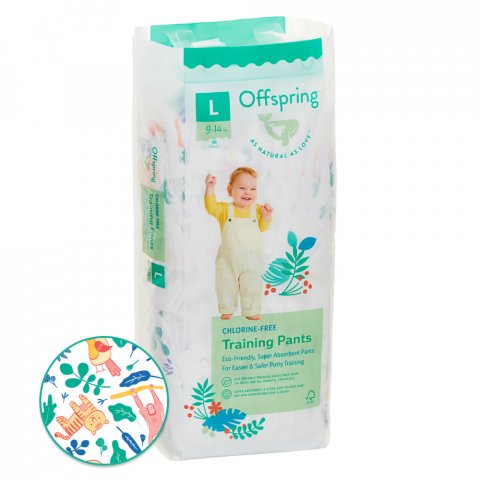 Трусики-подгузники Offspring L 9-14 кг 36 шт расцветка Джунгли Трусики-подгузники Offspring L 9-14 кг 36 шт расцветка Джунгли