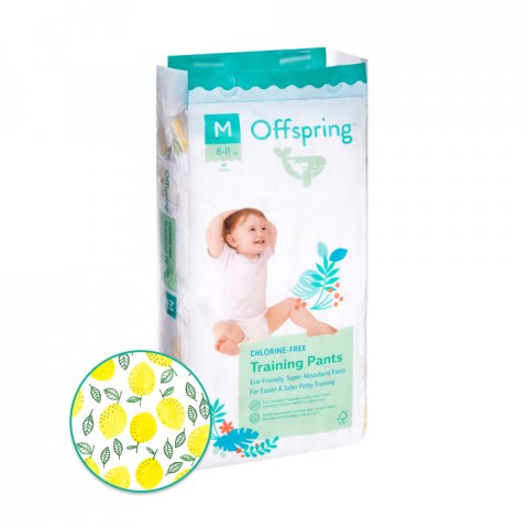 Трусики-подгузники Offspring M 6-11 кг 42 шт расцветка Лимоны Трусики-подгузники Offspring M 6-11 кг 42 шт расцветка Лимоны
