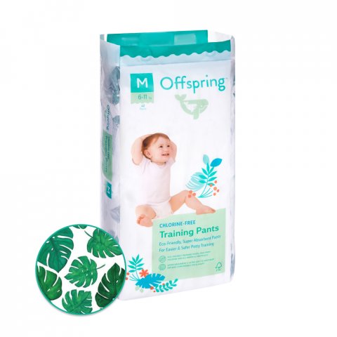 Трусики-подгузники Offspring M 6-11 кг 42 шт расцветка Тропики Трусики-подгузники Offspring M 6-11 кг 42 шт расцветка Тропики