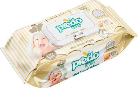 Влажные салфетки Predo Baby 100 шт Влажные салфетки Predo Baby 100 шт