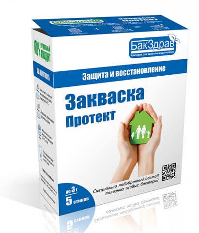 Закваска ПРОТЕКТ БАКЗДРАВ 15г (5 стиков) Закваска ПРОТЕКТ БАКЗДРАВ 15г (5 стиков)
