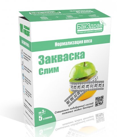 Закваска СЛИМ БАКЗДРАВ Упаковка 3г (1 стик) Закваска СЛИМ БАКЗДРАВ Упаковка 3г (1 стик)