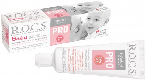 Зубная паста R.O.C.S. Pro Baby Минеральная защита и нежный уход детская от 0 до 3 лет 45 г Зубная паста R.O.C.S. Pro Baby Минеральная защита и нежный уход детская от 0 до 3 лет 45 г