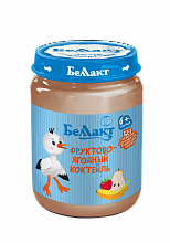 Фруктовое детское пюре Беллакт. Фруктово-ягодный коктейль