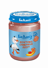 Фруктовое пюре Беллакт. Фруктово-сливочный десерт