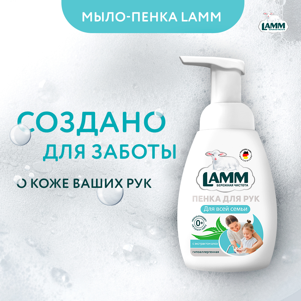 Жидкое мыло-пенка для рук Lamm, 250мл Жидкое мыло-пенка для рук Lamm, 250мл