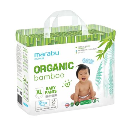 Подгузники-трусики MARABU Organic bamboo, размер XL (12+ кг), 36 шт Подгузники-трусики MARABU Organic bamboo, размер XL (12+ кг), 36 шт