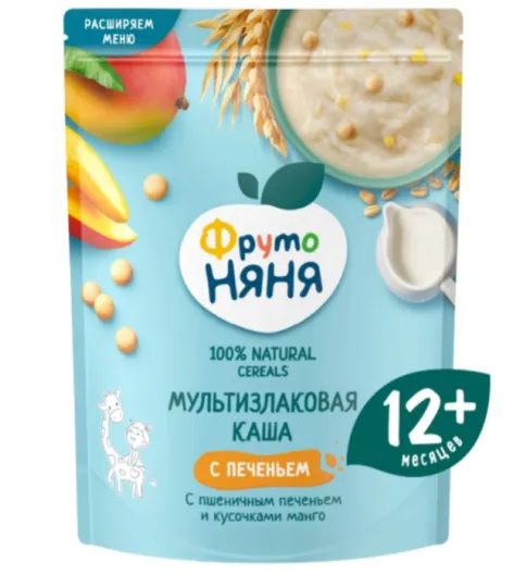 ФрутоНяня с кусочками манго и печеньем 200г с 12 месяцев Каша молочная ФрутоНяня с кусочками манго и печеньем 200г с 12 месяцев Каша молочная
