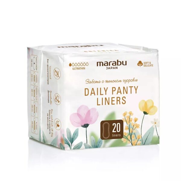 Прокладки MARABU JAPAN  женские  ежедневные гигиенические Botanica 20 шт.