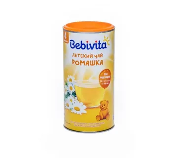 Детский чай Bebivita Ромашка с 4 месяцев 200гр. Детский чай Bebivita Ромашка с 4 месяцев 200гр.
