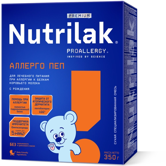 Nutrilak Premium АЛЛЕРГО ПЕП, с рождения, 350 гр. Nutrilak Premium АЛЛЕРГО ПЕП, с рождения, 350 гр.
