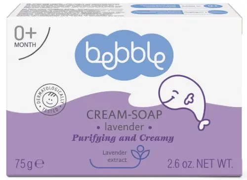 Bebble cream-soap крем-мыло твердое с экстрактом лаванды 75 гр 0+  мес.