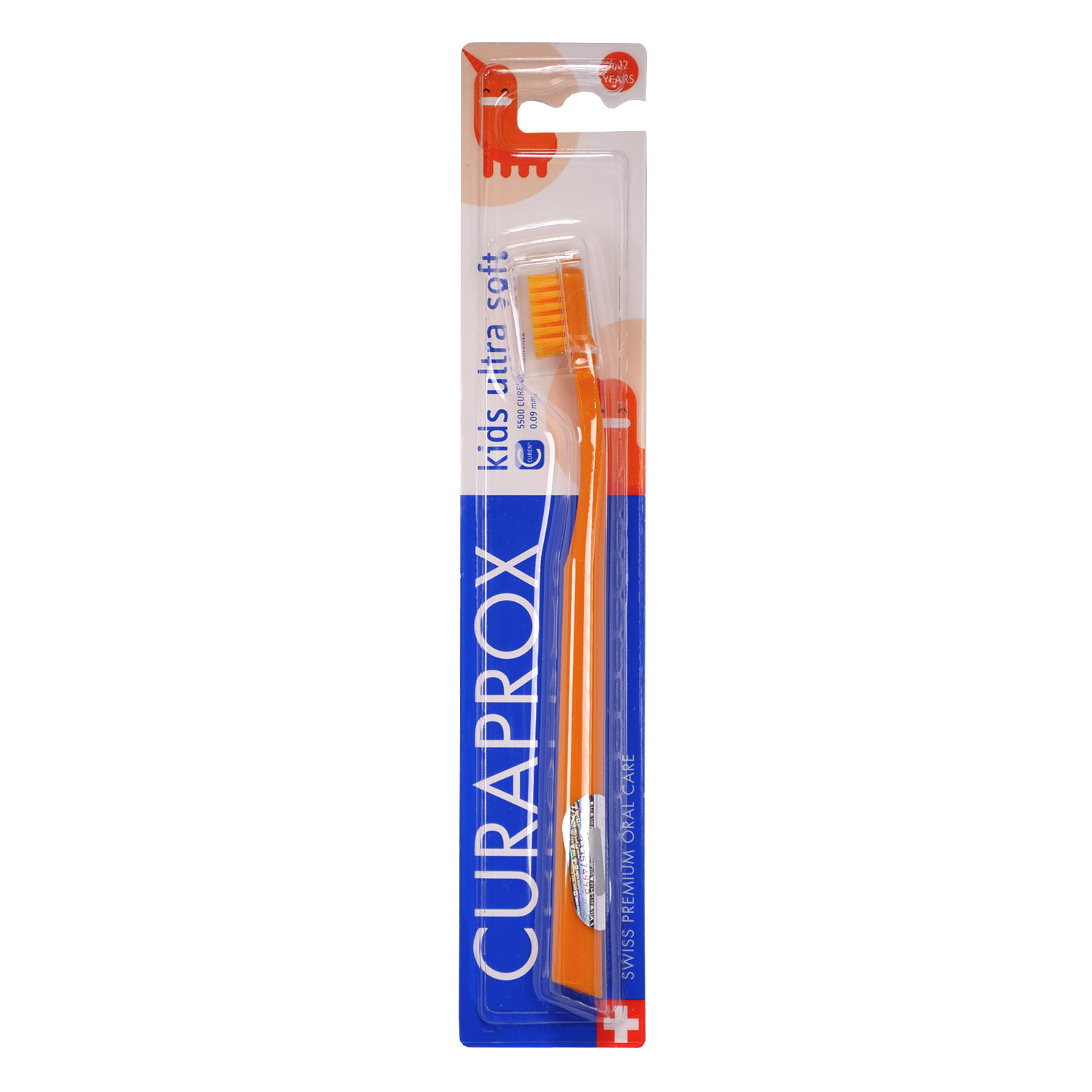 Детская зубная щетка Curaprox 5500 Kids ultra soft c 4 до 12 лет(цвет оранжевый) Детская зубная щетка Curaprox 5500 Kids ultra soft c 4 до 12 лет(цвет оранжевый)