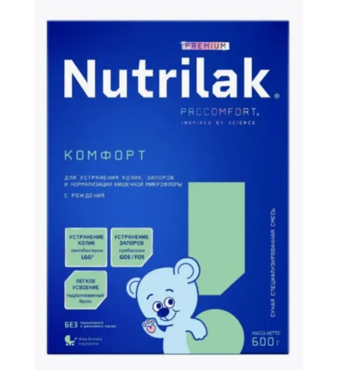 Nutrilak Premium КОМФОРТ 0-12 месяцев, 600 гр (Нутрилак) Nutrilak Premium КОМФОРТ 0-12 месяцев, 600 гр (Нутрилак)