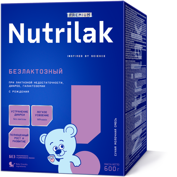 Детская молочная смесь Nutrilak Premium Безлактозный 600 г Детская молочная смесь Nutrilak Premium Безлактозный 600 г